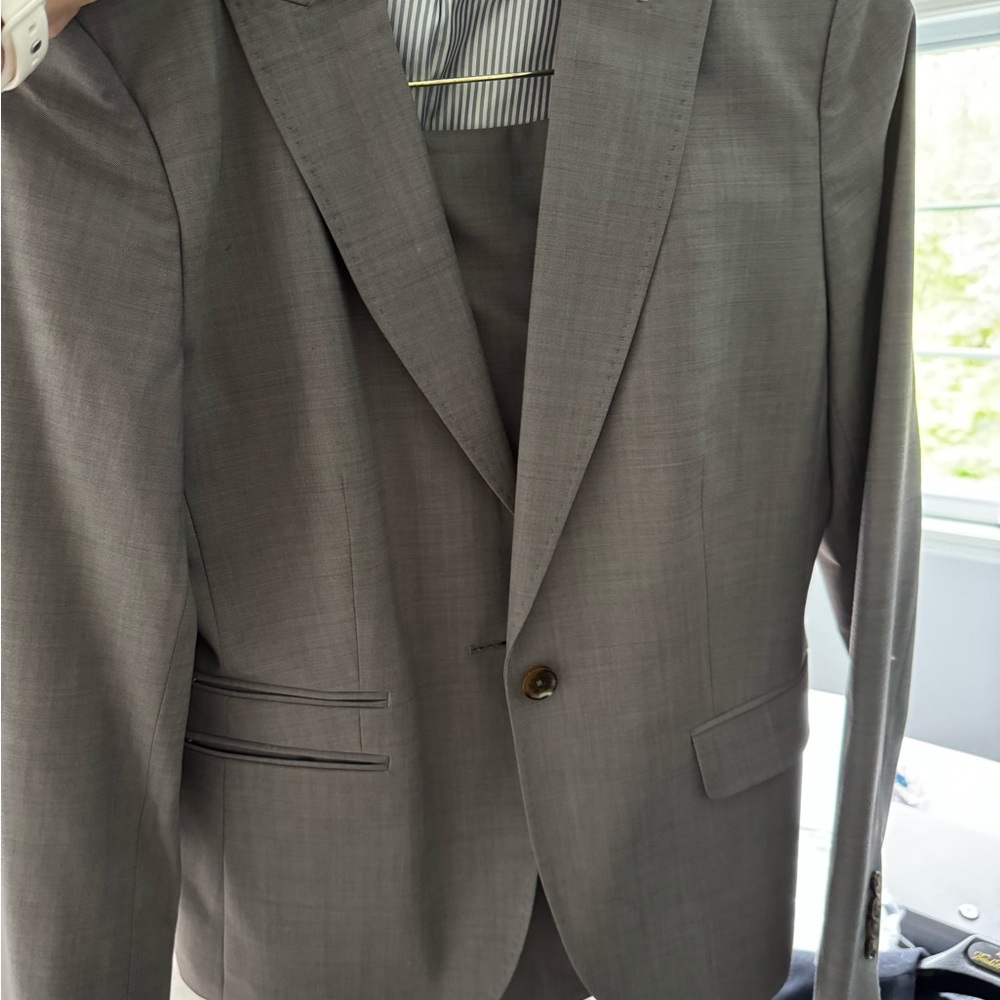 Brooks Brothers Gray Skirt Suit Tailored Fit Professional